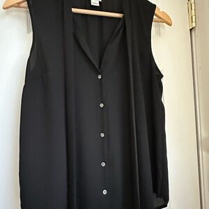 J. Crew Black Button-Down Blouse